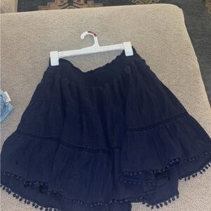 Navy pull on skirt